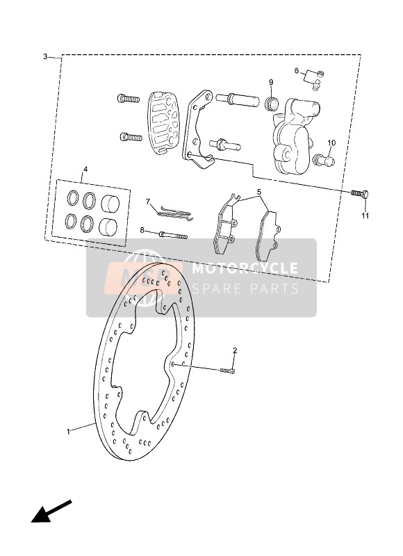 Yamaha TZR50 2003 Bremssattel vorne für ein 2003 Yamaha TZR50